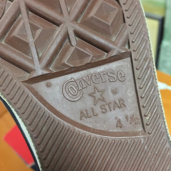 Made in USA Converse Black Leather Size 6.5 - Picture 14 of 15